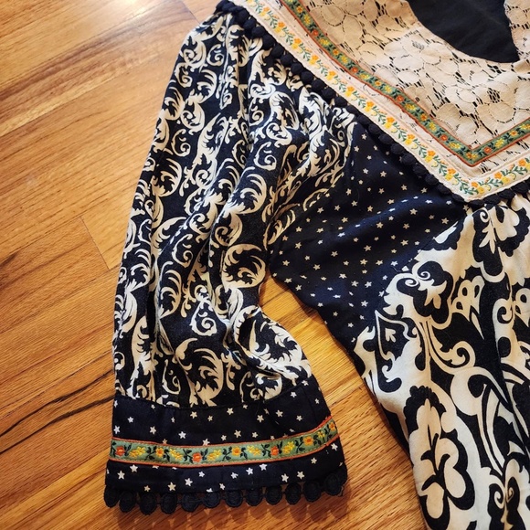 Ivy Jane Embroidered Lace 3/4 Sleeve Tunic M - Picture 4 of 6